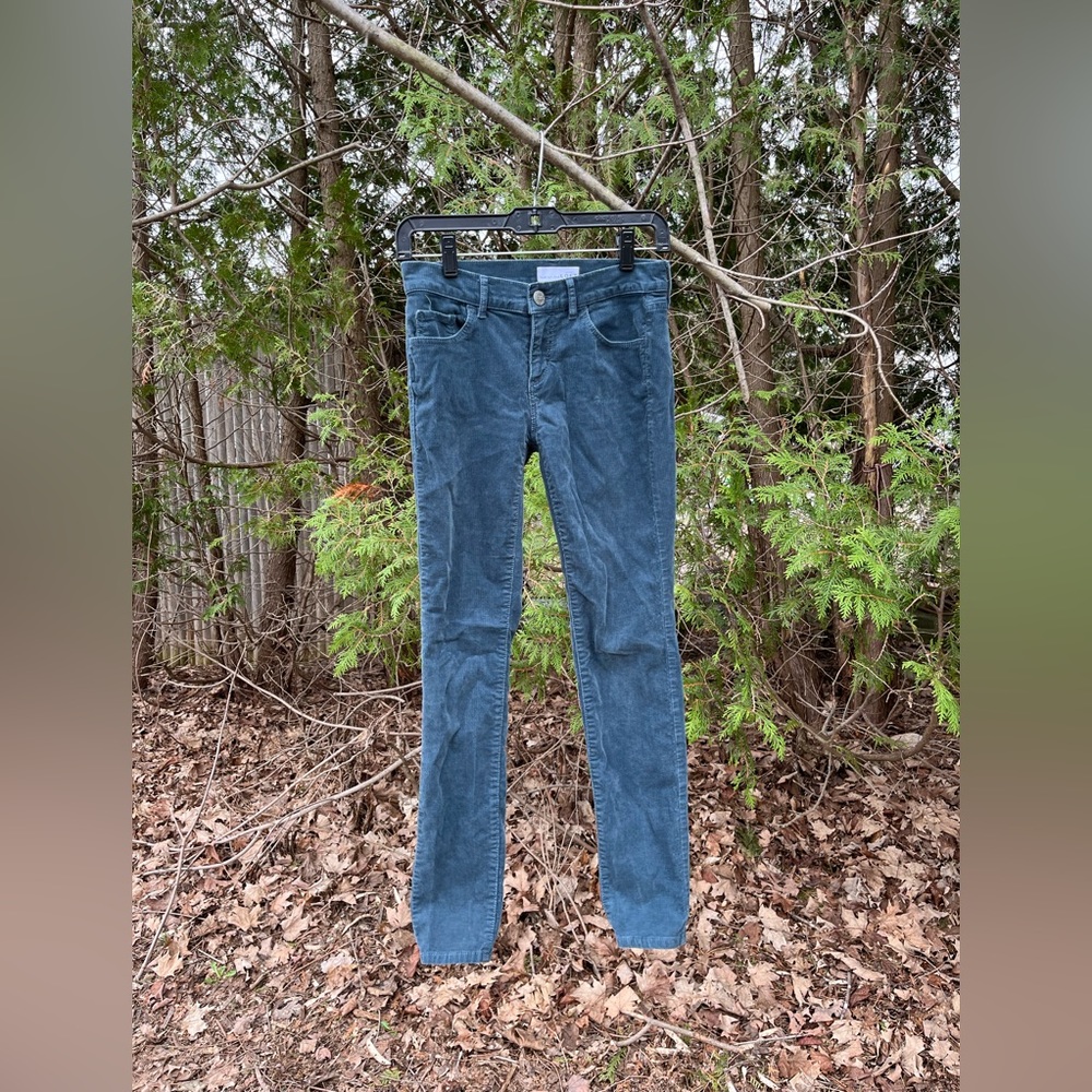 LOFT Teal Corderoy Skinny Pants